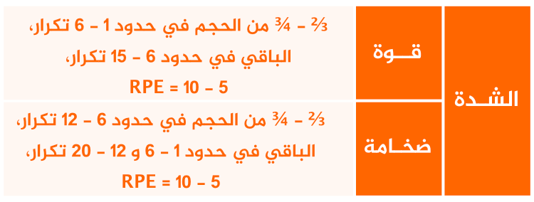 الشدة للضخامة والقوة